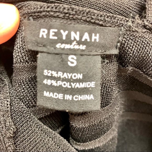 Reynah Black Cross Back Bodycon Dress - Picture 7 of 7